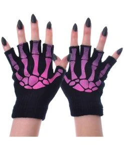 Innocent Clothing BGS Black / Pink Fingerless Gloves Sale