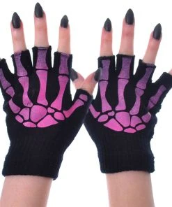 Innocent Clothing BGS Black / Pink Fingerless Gloves Sale