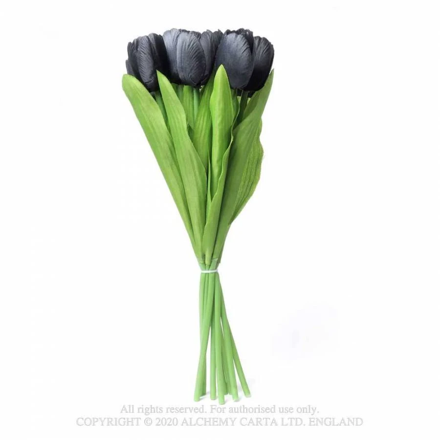Alchemy Gothic Black Tulips Bunch Gothic Accessories 6 Alchemy Gothic Black Tulips Bunch Gothic Accessories