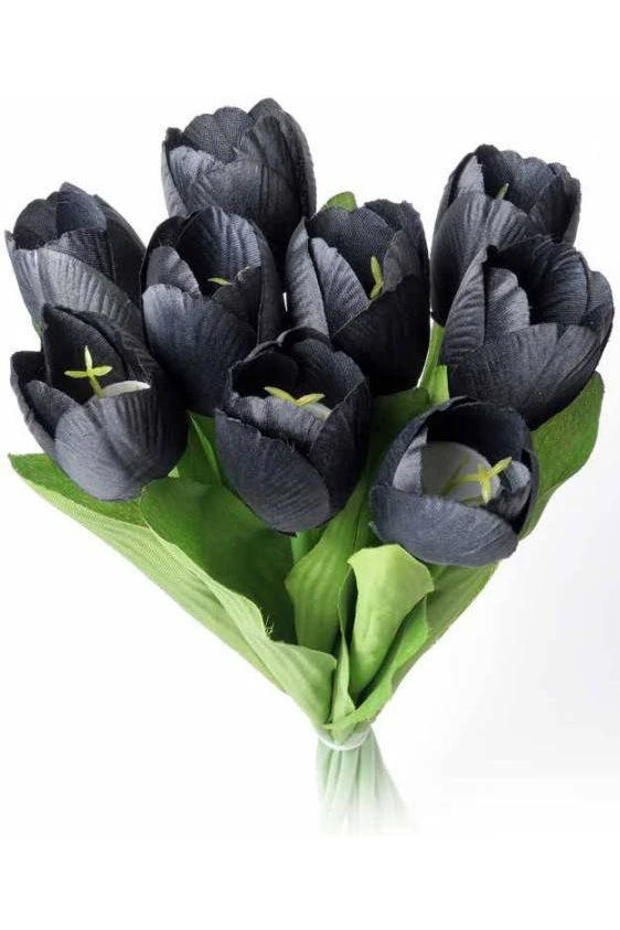 Alchemy Gothic Black Tulips Bunch Gothic Accessories 3 Alchemy Gothic Black Tulips Bunch Gothic Accessories
