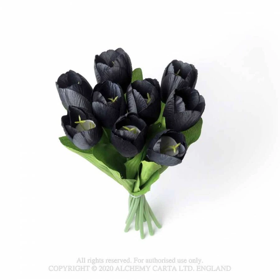 Alchemy Gothic Black Tulips Bunch Gothic Accessories 7 Alchemy Gothic Black Tulips Bunch Gothic Accessories