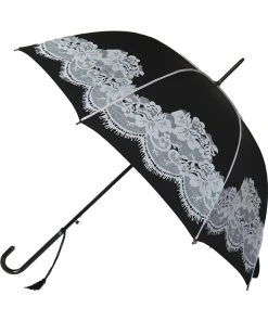 Soake Boutique Vintage Print Umbrella Black