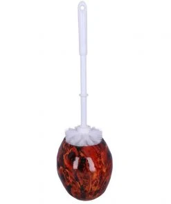 Nemesis Now Bathroom Brush With Death Inferno Red Skull Toilet Brush