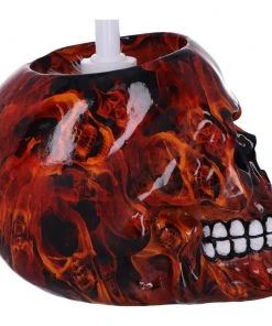 Nemesis Now Bathroom Brush With Death Inferno Red Skull Toilet Brush