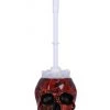 Nemesis Now Bathroom Brush With Death Inferno Red Skull Toilet Brush