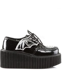 Gothic Boots Demonia CREEPER-205 Shoes Black Glitter