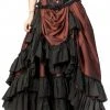 Burleska Carnation Victorian Maxi Skirt Brass
