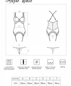 Corsetti White Alazne Corset Set
