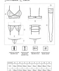 Lingerie Sets Corsetti Flooranis 4 Part Peach Lingerie Set