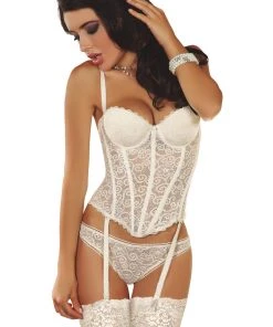 Lingerie Corsets Corsetti Madhavi White Corset