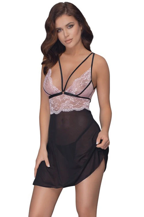 Cottelli Collection Chemises, Nightwear Cottelli Lingerie Babydoll Set 4 Cottelli Collection Chemises, Nightwear Cottelli Lingerie Babydoll Set