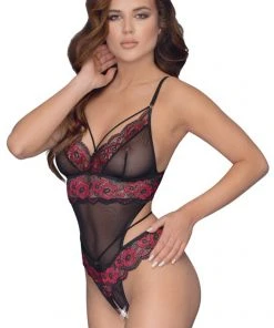Cottelli Collection Body, Bodysuits, Teddies Cottelli Black Red Body