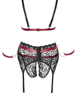 Cottelli Collection Bondage Cottelli Bondage Plus Size Suspender Set Ladies Fetish Clothing