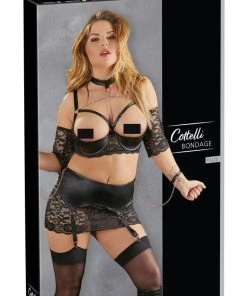 Cottelli Collection Bondage Cottelli Bondage Shelf Bra Set