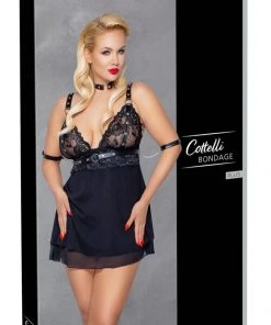 Cottelli Collection Bondage Cottelli Bondage Plus Size Babydoll Set Ladies Fetish Clothing