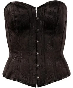 Cottelli Collection Cottelli Party Black Brocade Corset 10 Cottelli Collection Cottelli Party Black Brocade Corset
