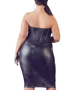 Cottelli Collection Ladies Fetish Clothing Cottelli Curves Open Cup Dress. Large