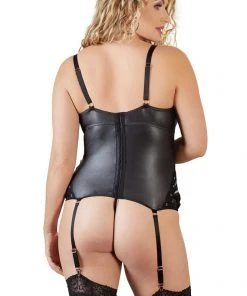 Cottelli Collection Cottelli Curves Plus Size Basque Wetlook Clothing