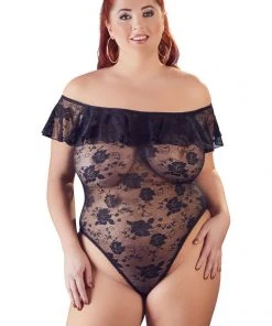 Cottelli Collection Bodystockings Cottelli Curves Plus Size Lace Body