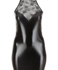 Cottelli Collection Ladies Fetish Clothing Cottelli Curves Plus Size Wetlook Dress (4XL)