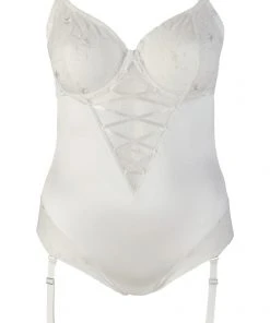 Cottelli Collection Cottelli Curves White Suspender Body 95D/2XL Sale