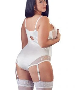 Cottelli Collection Cottelli Curves White Suspender Body 95D/2XL Sale