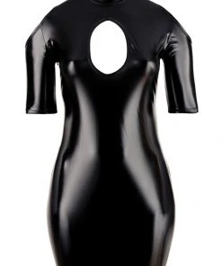 Cottelli Collection Cottelli Curves Plus Size Wetlook Dress