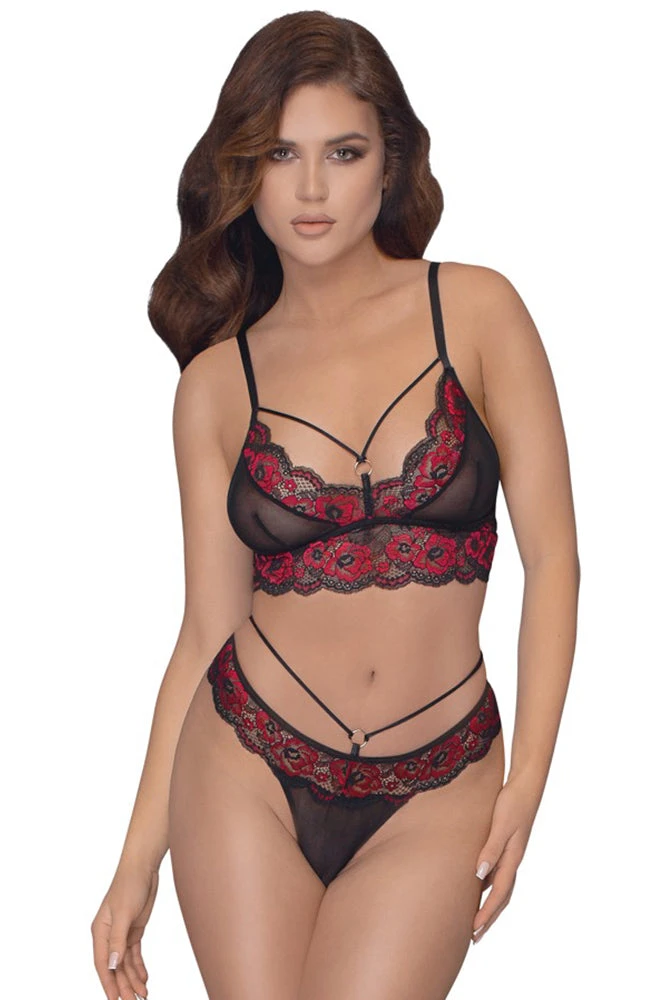 Cottelli Collection Lingerie Sets Cottelli Lingerie Black Red Lingerie Set 3 Cottelli Collection Lingerie Sets Cottelli Lingerie Black Red Lingerie Set