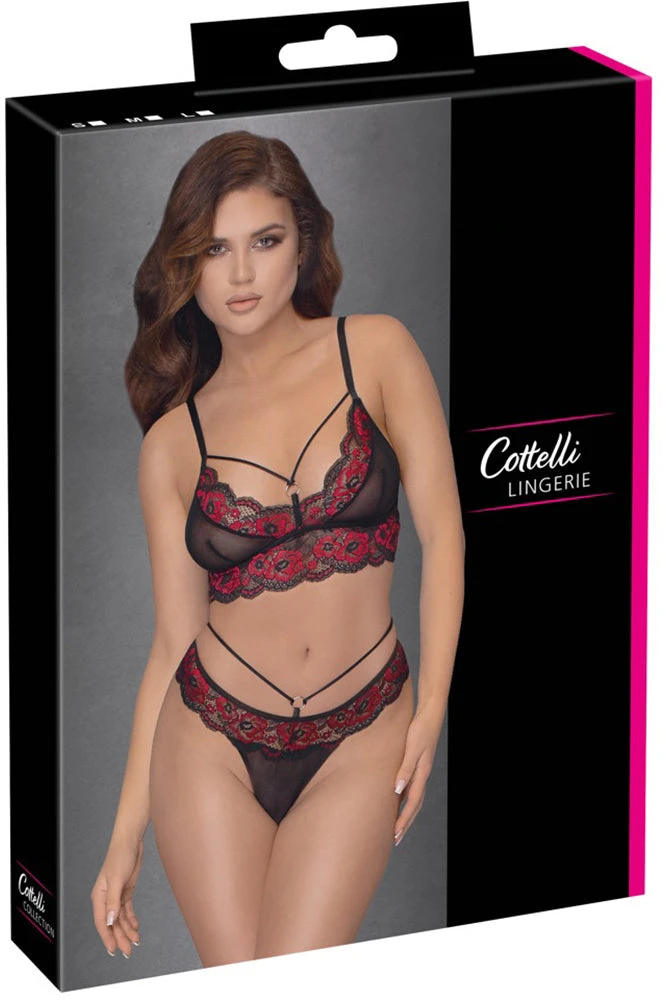 Cottelli Collection Lingerie Sets Cottelli Lingerie Black Red Lingerie Set 5 Cottelli Collection Lingerie Sets Cottelli Lingerie Black Red Lingerie Set