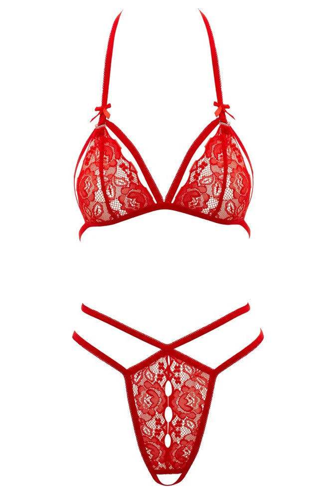 Cottelli Collection Lingerie Sets Cottelli Lingerie Lace Set Red 6 Cottelli Collection Lingerie Sets Cottelli Lingerie Lace Set Red