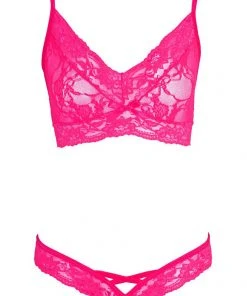 Cottelli Collection Cottelli Lingerie Pink Bra Set