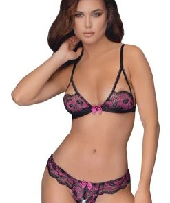 Cottelli Collection Cottelli Lingerie Pink Lingerie Set