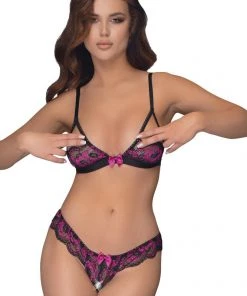 Cottelli Collection Cottelli Lingerie Pink Lingerie Set