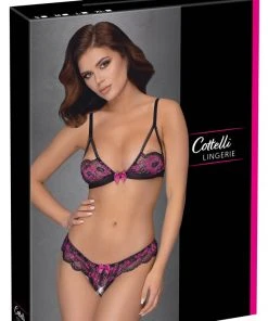 Cottelli Collection Cottelli Lingerie Pink Lingerie Set
