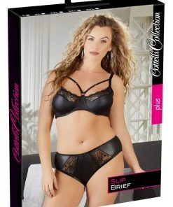 Cottelli Collection Cottelli Curves Plus Size Wetlook Briefs (3XL, 4XL) Wetlook Clothing