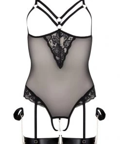 Cottelli Collection Bondage Ladies Fetish Clothing Cottelli Bondage Body With Suspenders