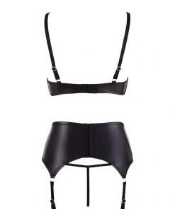 Cottelli Collection Cottelli Lingerie Wetlook Suspender Set