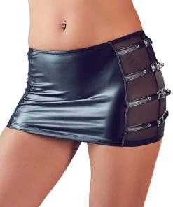 Cottelli Collection Mini Skirt With Buckles Ladies Fetish Clothing