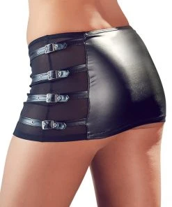 Cottelli Collection Mini Skirt With Buckles Ladies Fetish Clothing