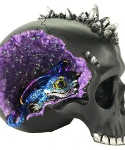 Nemesis Now Crystal Cave Skull And Dragon Purple All Homeware