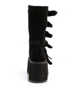 Gothic Boots Demonia DAMNED-225 Boots Black Velvet