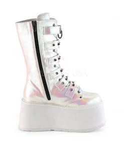All Footwear Demonia DAMNED-225 Boots Pearl