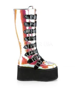 Ladies Fetish Boots Demonia DAMNED 318 Boots Pink
