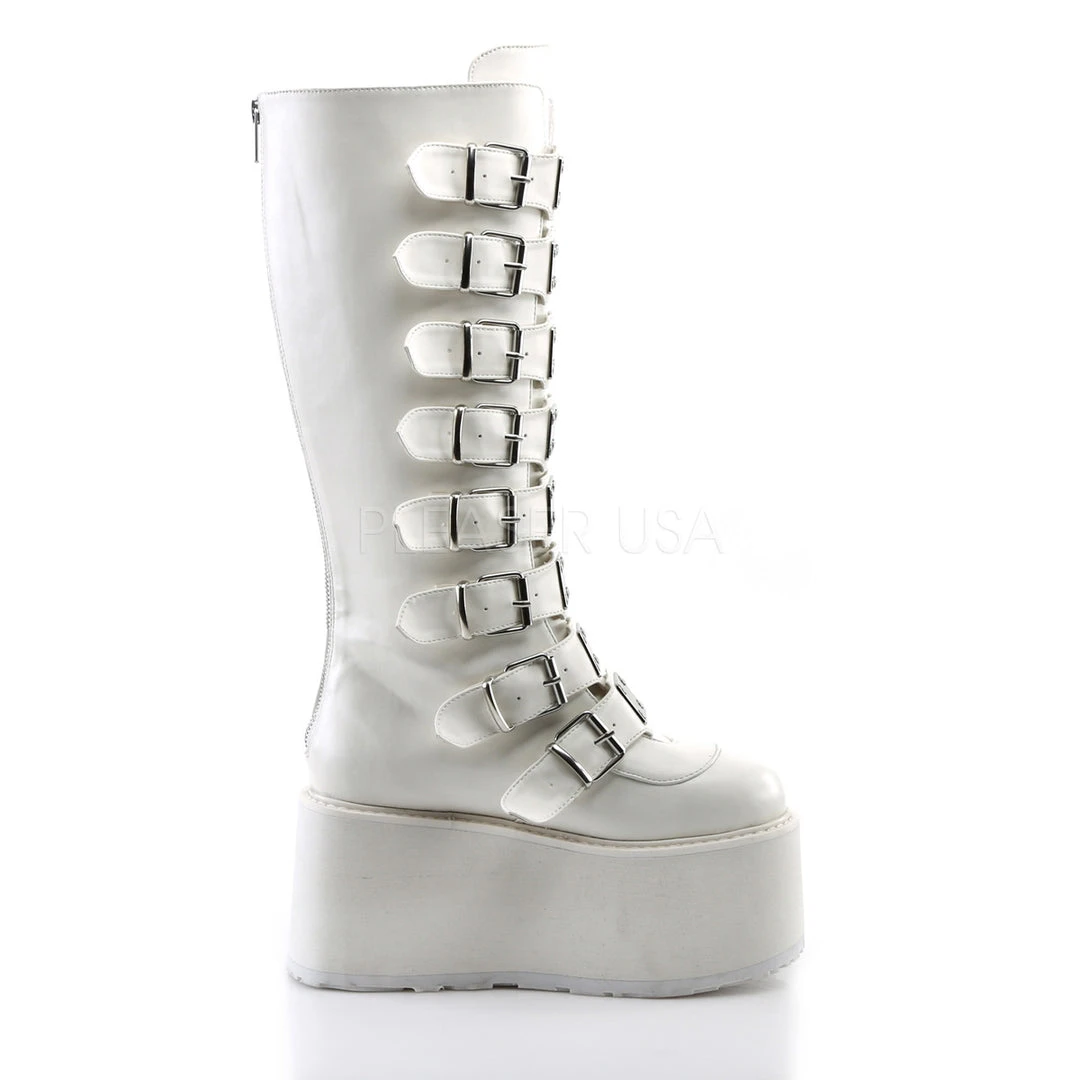 All Footwear Demonia DAMNED-318 Boots White 7 All Footwear Demonia DAMNED-318 Boots White