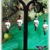 All Jewellery Dragophelion Designs Bronze Halloween Skull Earrings - 2 Colours