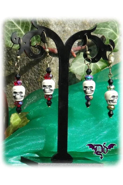 All Jewellery Dragophelion Designs Bronze Halloween Skull Earrings - 2 Colours 3 All Jewellery Dragophelion Designs Bronze Halloween Skull Earrings - 2 Colours
