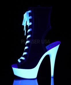Pleaser DELIGHT-1016SK Boots Black Canvas 10 Pleaser DELIGHT-1016SK Boots Black Canvas
