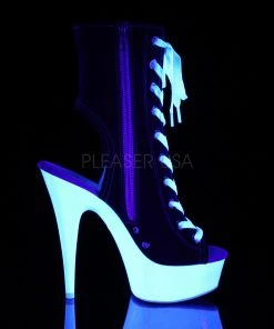 Pleaser DELIGHT-1016SK Boots Black Canvas 12 Pleaser DELIGHT-1016SK Boots Black Canvas