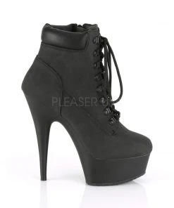 Pleaser DELIGHT 600TL 02 Boots Black Nubuck