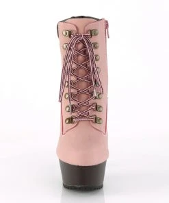 Pleaser DELIGHT 600TL 02 Boots Pink Nubuck All Footwear
